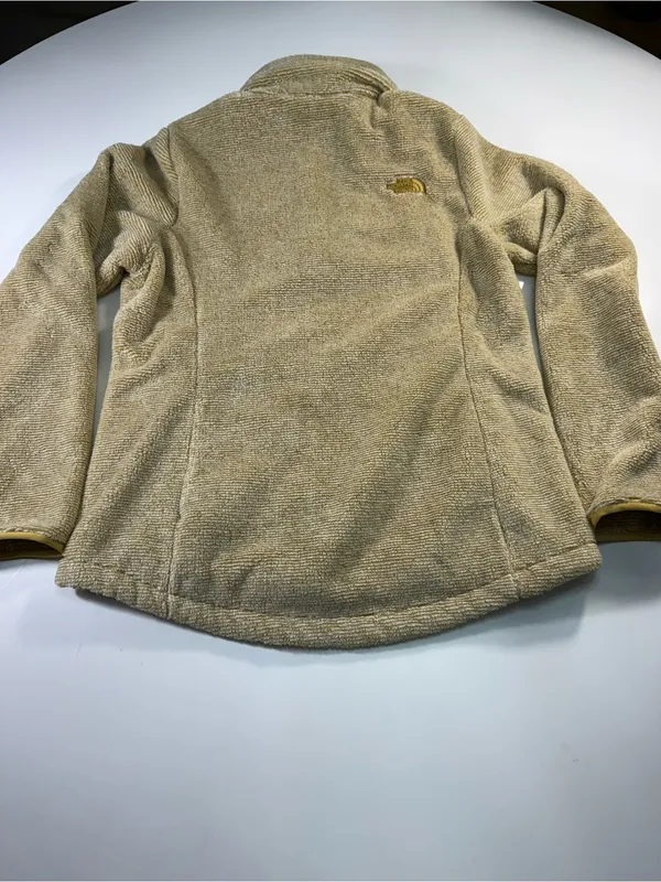 The North Face Women's Gold and Tan Teddy Fleece Jacket - Image 12