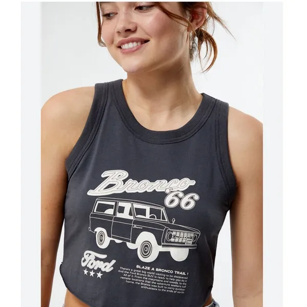 PacSun FORD Bronco '66 Gray Tank Top size M - Image 8