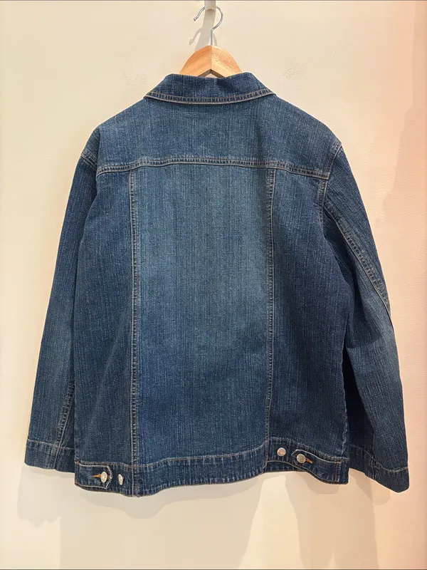Chico’s Denim Jacket Boxy Denim Size Large - Image 3