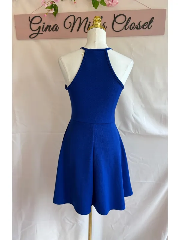 Olivia Rae Women's Royal Blue Sleeveless Fit and Flare Dress, Size Medium - Image 2