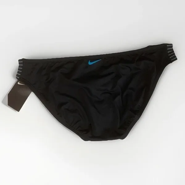 NEW Nike Bikini Bottom Swimsuit Size XLARGE Black Blue Side Stripe Sport Swimwea - Image 4