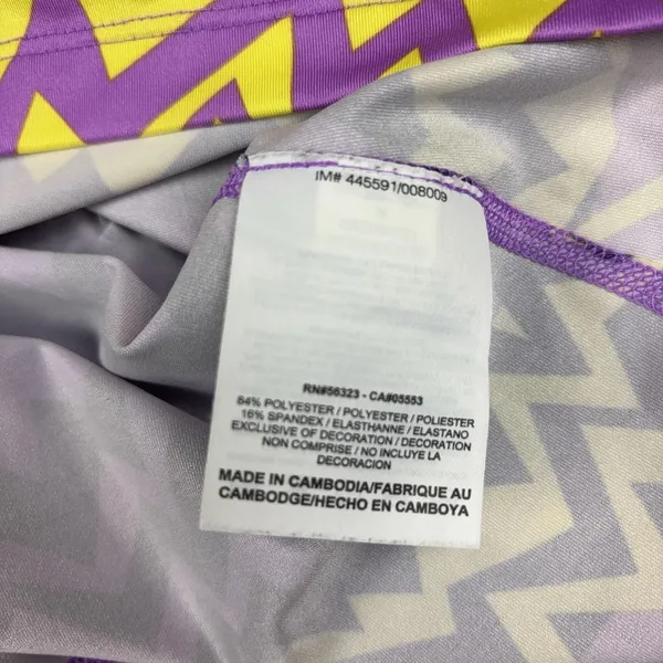 Nike Pro Dri-FIT Shirt Womens Medium Multicolor V-Neck Chevron Athletic Top - Image 8