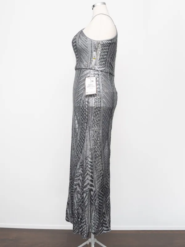 Alex & Eve by Alex Evenings - Sequin Halter Gown - Image 7