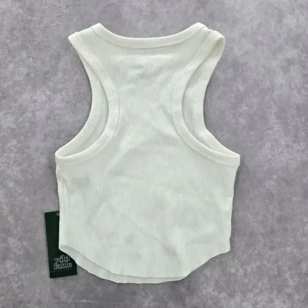 Wild‎ Fable White Ribbed Sleeveless Tank Top XXS - Image 2