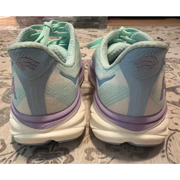 HOKA Clifton 9 Women's Running Shoes Size 8.5 B Sunlit Ocean Lilac Mist Mint - Image 5