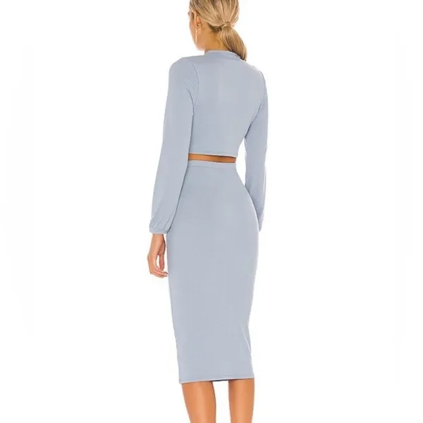 Superdown Lena Ribbed‎ Midi Skirt - Image 3
