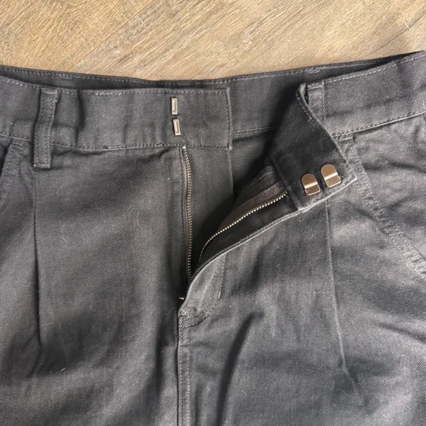 Free People We The Free Black‎ Denim Pleated Mini Skirt Size 29 Regular Cotton - Image 5