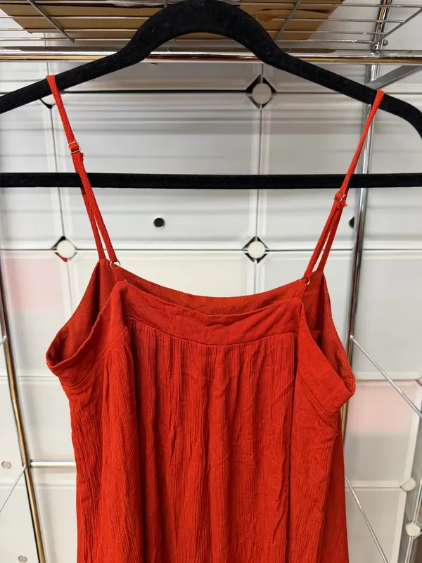 Forever 21 Orange Flowy Maxi Dress - Image 5