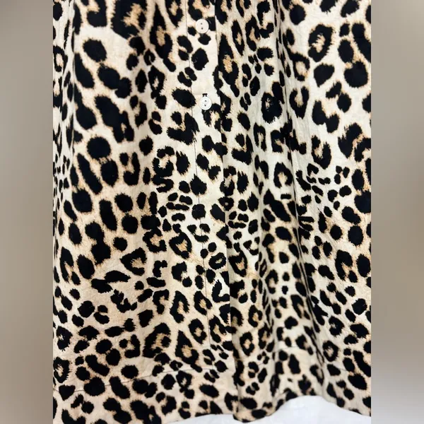 Exquise Anthropologie Cotton Blend Relaxed Leopard Tobie Shirt Dress Sz XS. P-46 - Image 12