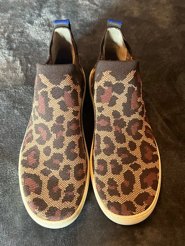 Rothy’s Chelsea Sneaker Boot Bootie Wildcat Leopard 8.5 Retired - Image 2