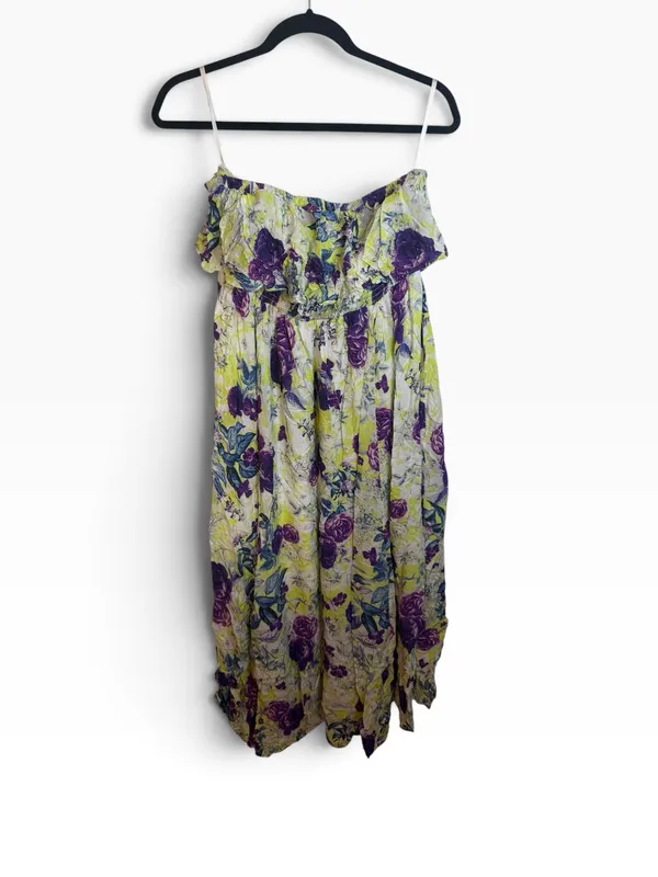 Torrid Challis Floral Strapless Tiered Ruffle Maxi Dress - Image 3