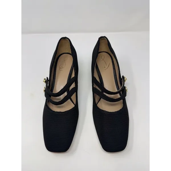 Sam Edelman Tahira Womens Sandals Black Mary Jane Pump Square Toe Heels US 9.5 - Image 3