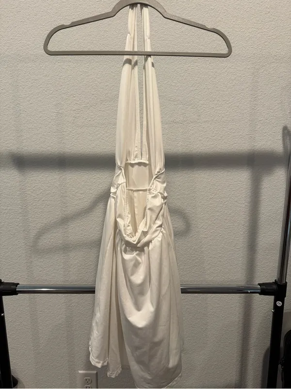 SHEIN Cream Halter Dress with built in shorts - Image 2