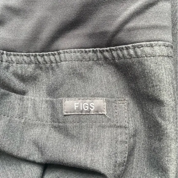 Figs Livingston Basic Scrub Pants Yoga Waistband Straight Leg Gray Size XXS 2XS - Image 8