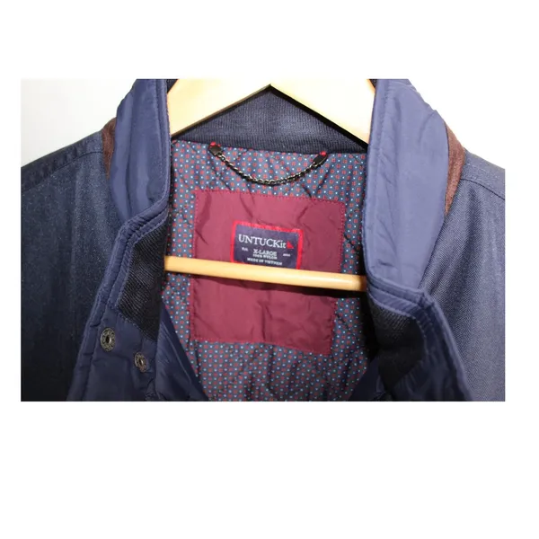 NEW UNTUCKit Lightweight Navy Blue Nylon Jacket Coat Women's XL‎ - RODIER - Image 4