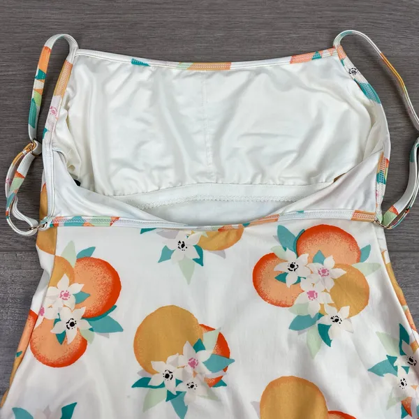 Kate Spade New York Cream Oranges Print One Piece Swimsuit Sz.M - Image 10