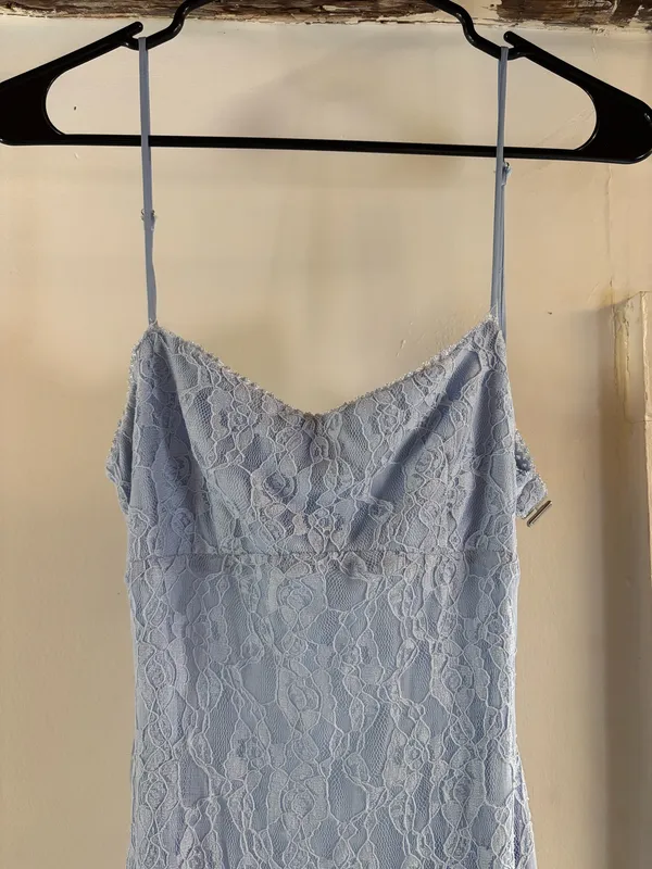 Opal and Oak Boutique Baby Blue Lace Dress - Image 5