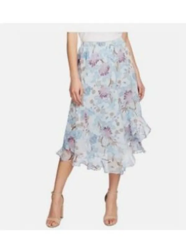 Vince Camuto Asymmetric Size XL Floral Midi Pull-On Skirt - Image 2
