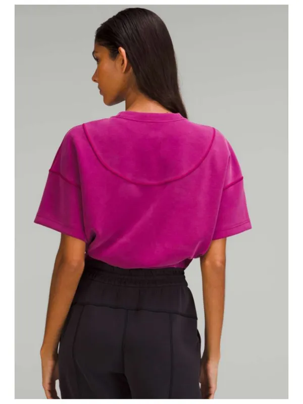 Lululemon Softstreme Gathered T-Shirt Women's 10 Magenta Purple - Image 8