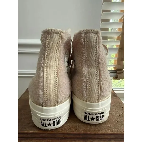 Converse Chuck Taylor All Star Platform High Cozy Club Beige Boucle 8 - Image 8