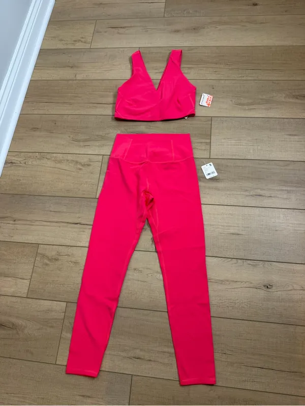 Free People Movement Never Better Crop Leggings Set Small Electric Sunset NWT - Image 2