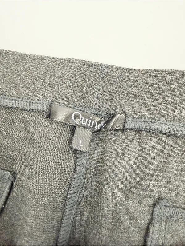 Quince Ultra-Stretch Ponte Straight Leg Pants Charcoal Grey Office - Image 11