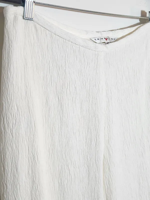 Trina Turk White Wide Leg Pants Size 10 NWT - Image 4