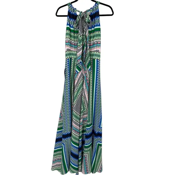 NWT Eliza J Scarf Print Chiffon Maxi Dress‎ Size 2 Vacation Feminine Colorful - Image 6