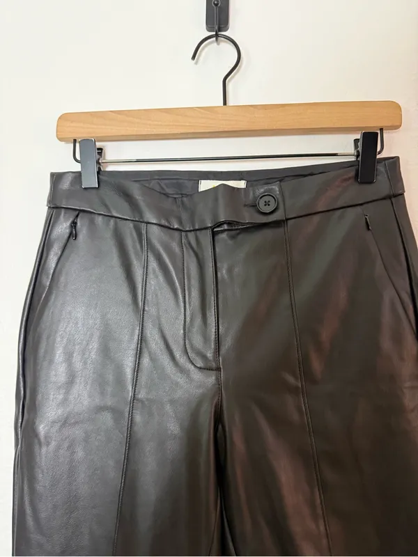 Anthropologie Maeve‎ Faux Leather Ankle-Zip Pants - Image 3