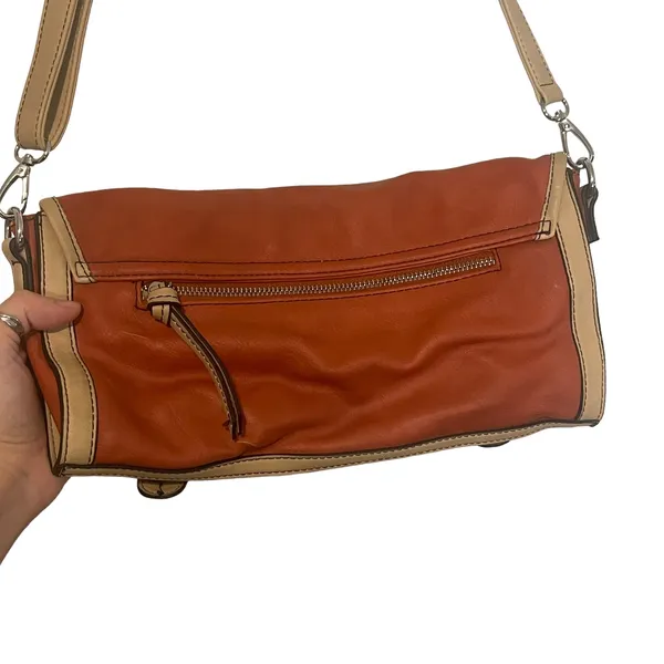 Shiraleah Leather Orange Tan Long Western‎ Shoulder Purse - Image 4