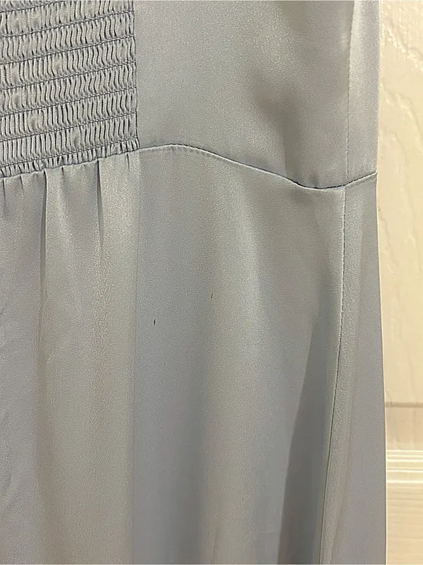 Reformation Nasha Satin Dress in Mineral Blue Maxi Formal Gown NWT Size 4 - Image 9