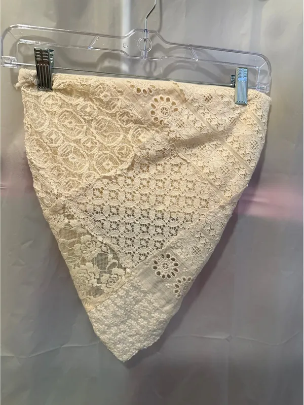 Free People Ivory Crochet Lace Strapless Bandeau Top S/P - Image 2