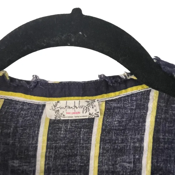Intimately Free People Size XS Navy‎ Blue High Low Striped Blouse Tunic - Image 6