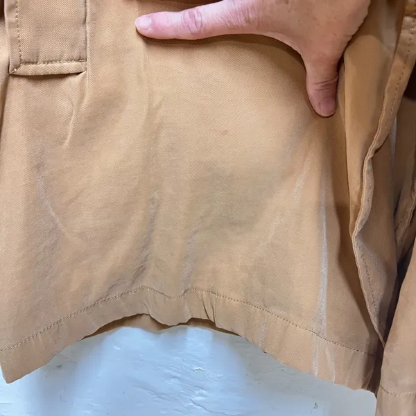 Mango MNG Womens Camel‎ Tan Viscose Duster Trench Coat Jacket Small Old Money - Image 8