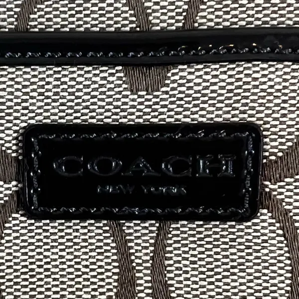Coach Brown Tan Jacquard Canvas Monogrammed Signature Cs Zip Wristlet No F51685 - Image 3