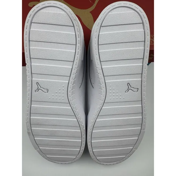 PUMA Court Sneaker, White, Women's Casual Low Top Leather Shoes Size 10 - Image 15