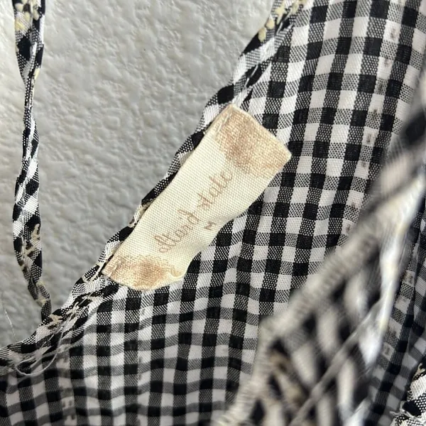 Altard State Gingham Embroidered Daisy Floral Ruffle and Smocked Detailing M - Image 3