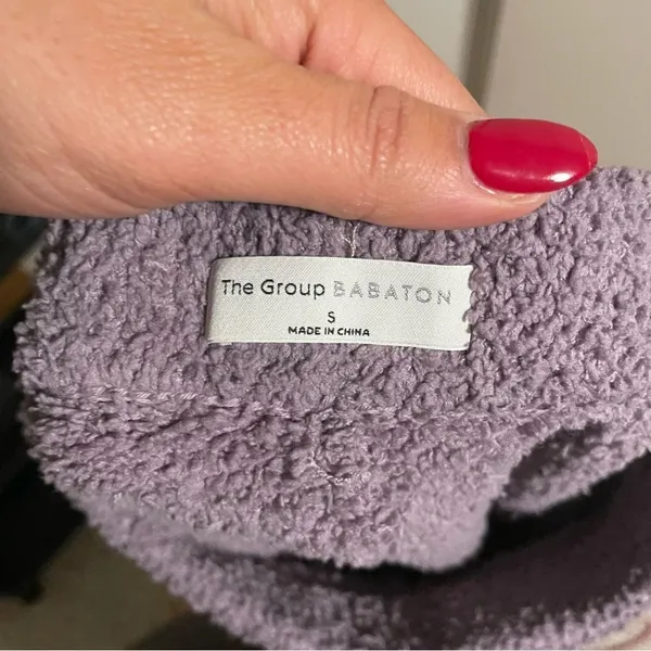 Aritzia The Group Babaton Retrea Fuzzy Lounge Short Purple- Size Small - Image 9