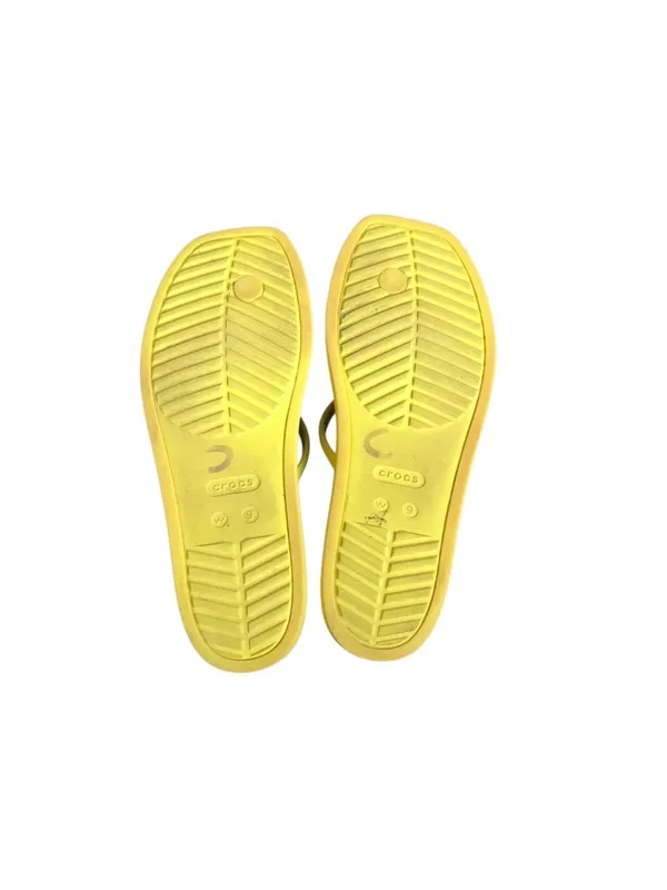 Crocs Yellow Slip On Sandals - Image 9