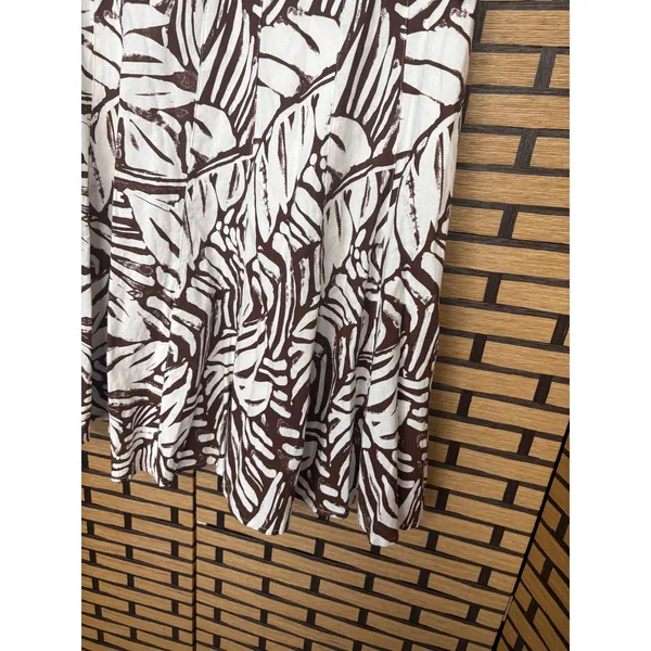 Coldwater Creek Brown And White Skirt‎ Size Medium Petite - Image 4