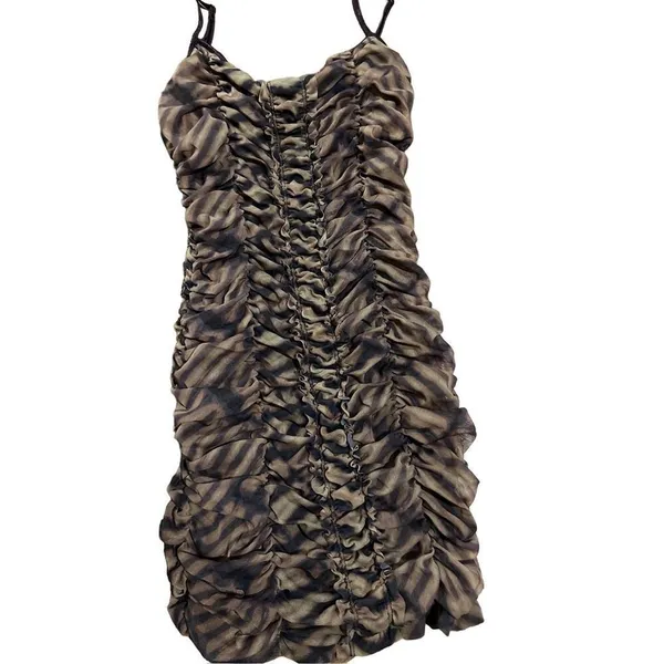 Urban Outfitters Megan Mesh Bodycon Mini‎ Dress leopard print sz L y2k - Image 6