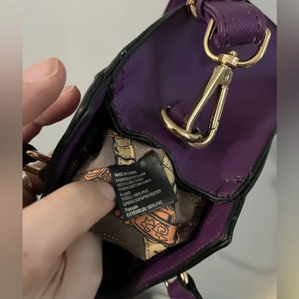 satchel bag in purple - Image 8