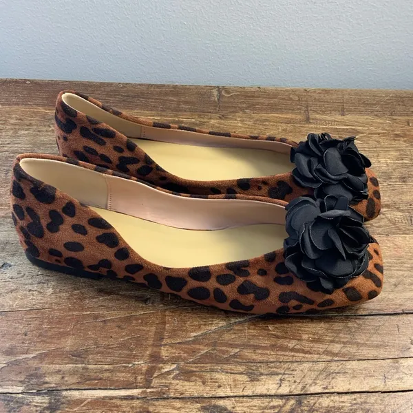 C. Paravino Leopard Ballet Flats size‎ 39 Brown Size 8.5 - Image 2