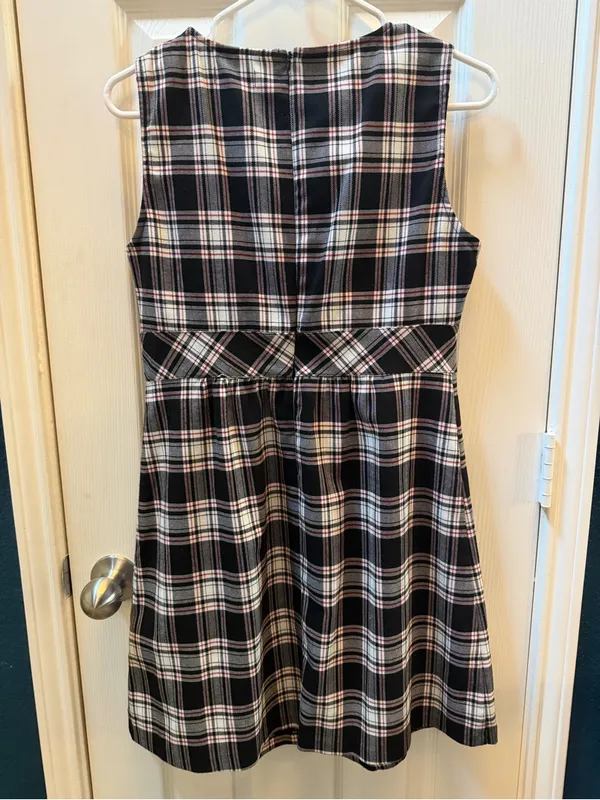 Speechless Black and White Plaid Sundress with Pockets - Image 2