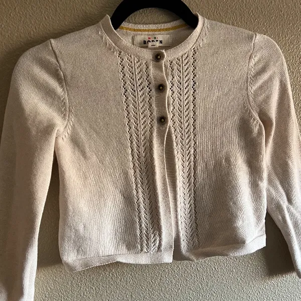 Boden Mini Off Cream Knit‎ Cardigan Sweater size 6-7 yrs - Image 2