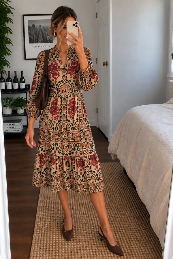 A Loves A Vintage Floral Midi Dress – XS – NWT - Image 2