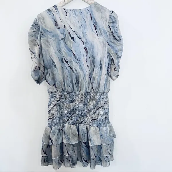 Amanda Uprichard deep V-neck ruffle mini dress - Image 4