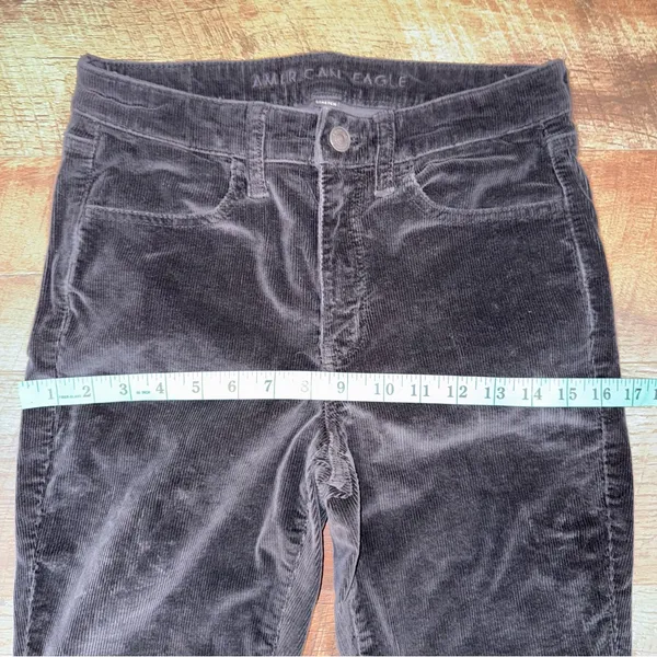 American Eagle Women’s Hi-Rise Black Corduroy Jeggings Pants – Size 6S - Image 13