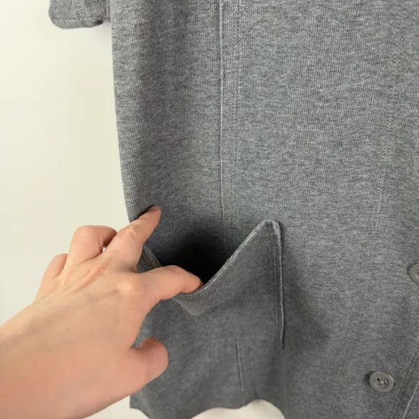 Daily Practice Anthropologie Heather Elbert Blazer Large Gray Streetwear Neutral - Image 4
