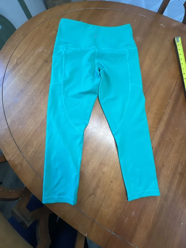 Zyia Active High-Rise Pocket Crop Leggings, Teal - Image 5
